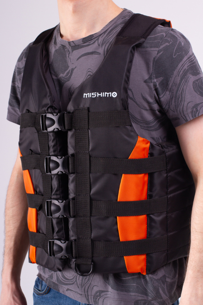 Жилет спасательный MISHIMO PRO Премиум качества Черно-оранжевый в Димитровграде Жилет спасательный MISHIMO PRO Премиум качества Черно-оранжевый в Димитровграде