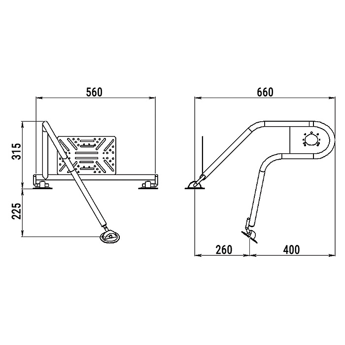 Стойка рулевая с креплением на баллон надувной лодки 25мм в Димитровграде Стойка рулевая с креплением на баллон надувной лодки 25мм в Димитровграде