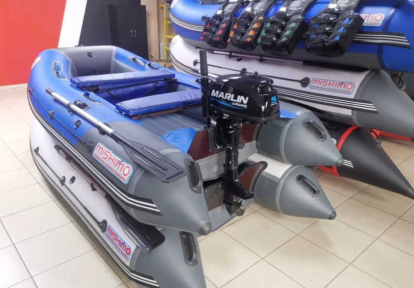 КОМПЛЕКТ ЛОДКА MISHIMO LITE 315 + МОТОР 5л.с в Димитровграде