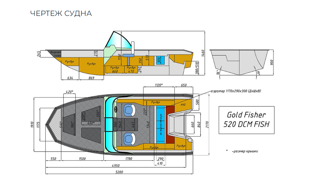 Алюминиевый катер Gold Fisher 520 DCM FISH в Димитровграде Алюминиевый катер Gold Fisher 520 DCM FISH в Димитровграде