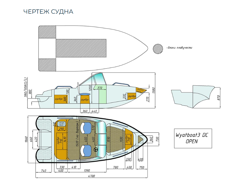 Стеклопластиковый катер Wyatboat-3 DC Open в Димитровграде Стеклопластиковый катер Wyatboat-3 DC Open в Димитровграде