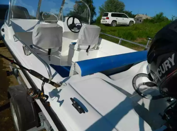 Стеклопластиковый катер Wyatboat-430 DC (тримаран) в Димитровграде Стеклопластиковый катер Wyatboat-430 DC (тримаран) в Димитровграде