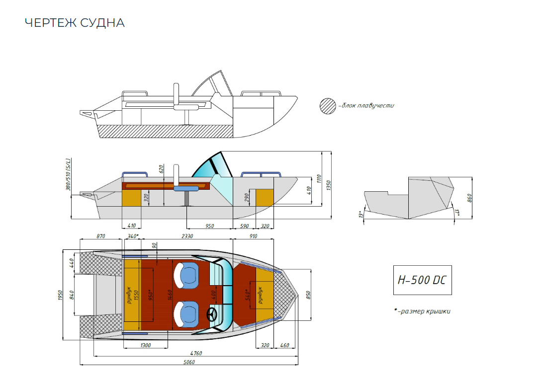 Алюминиевый катер Неман-500 DC в Димитровграде Алюминиевый катер Неман-500 DC в Димитровграде