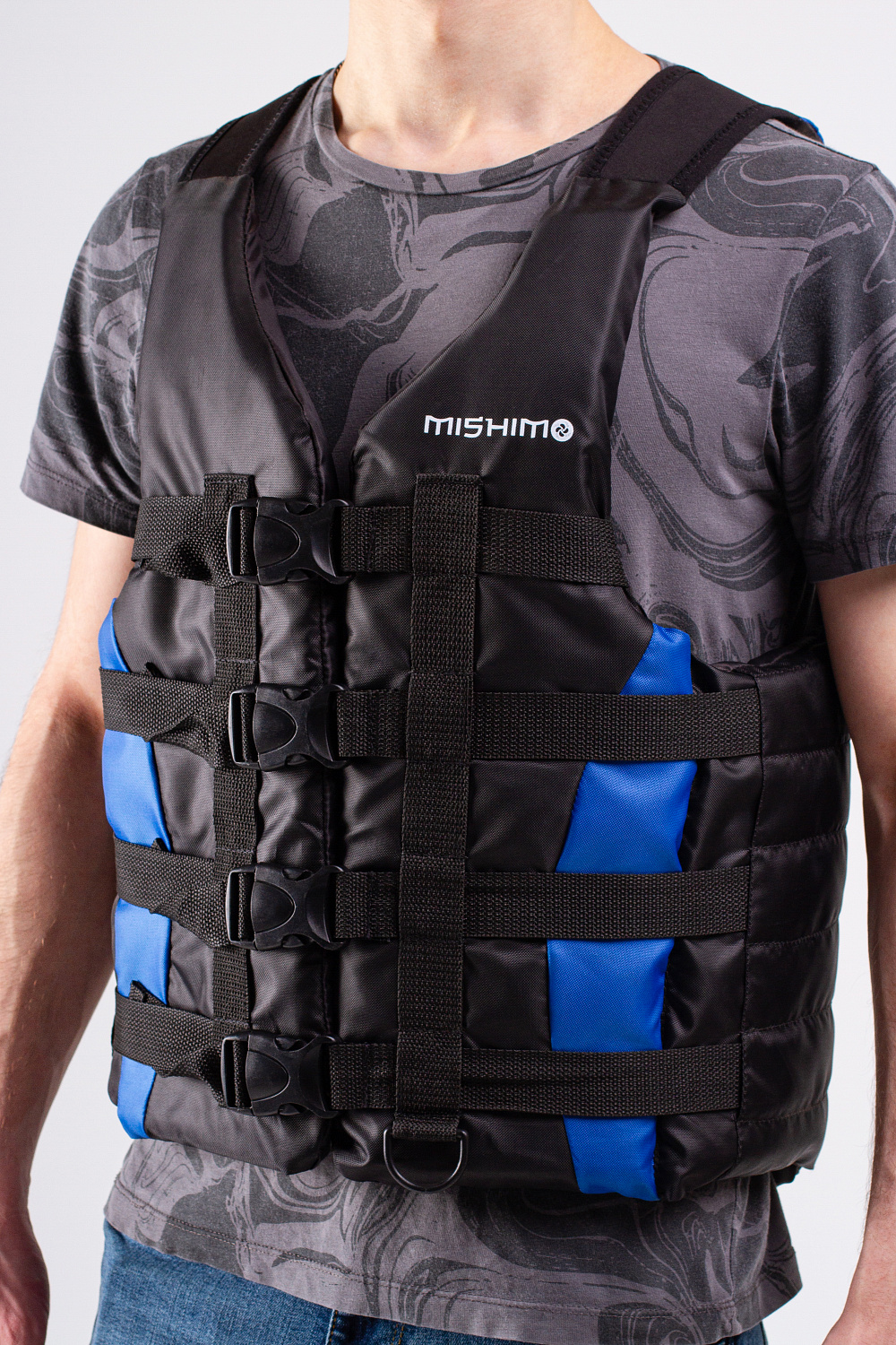 Жилет спасательный MISHIMO PRO Премиум качества Черно-синий в Димитровграде Жилет спасательный MISHIMO PRO Премиум качества Черно-синий в Димитровграде