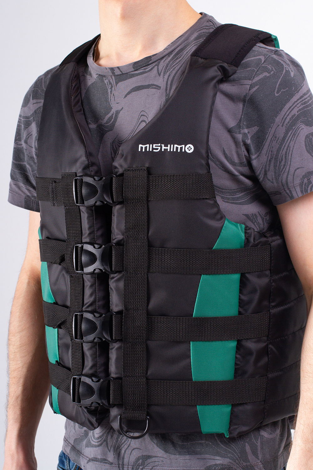 Жилет спасательный MISHIMO PRO Премиум качества Черно-зеленый в Димитровграде Жилет спасательный MISHIMO PRO Премиум качества Черно-зеленый в Димитровграде