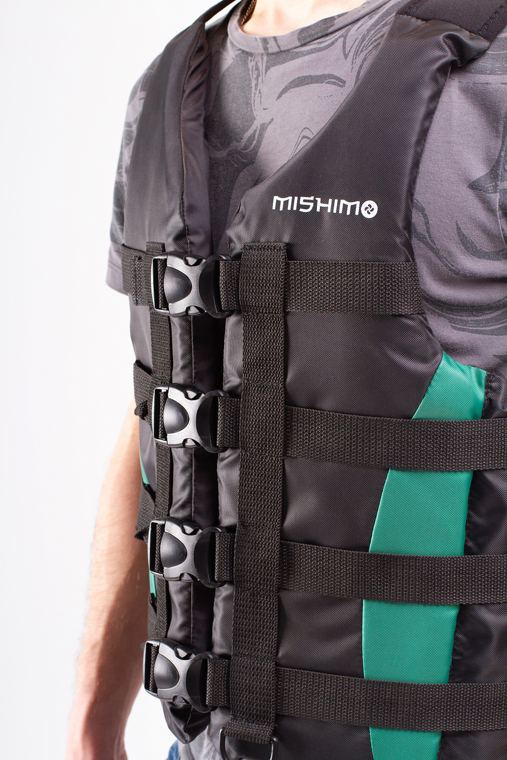 Жилет спасательный MISHIMO PRO Премиум качества Черно-зеленый в Димитровграде Жилет спасательный MISHIMO PRO Премиум качества Черно-зеленый в Димитровграде